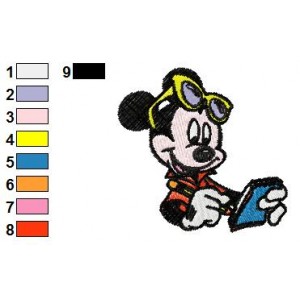 Mickey Mouse Writing Embroidery Design